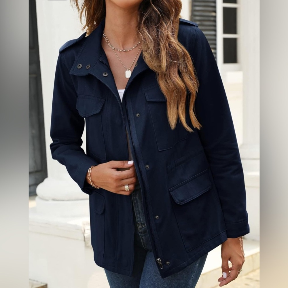 Transition Jacket Spring Stand-Up Collar Boyfrien… - image 5